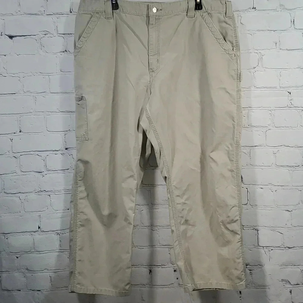 Carhartt Men's Loose Fit Canvas Utility Work Pant B151 Tan Size 42x30 RN 14806 - Picture 1 of 16